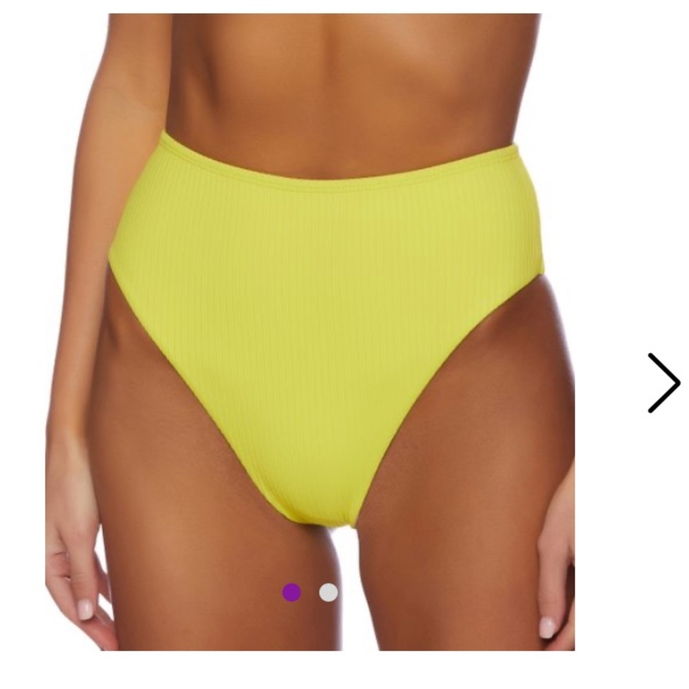 VYB yellow eye candy ribbed bikini bottoms